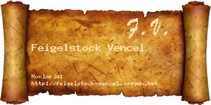 Feigelstock Vencel névjegykártya